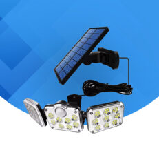 Lámpara solar de 3 cabezas